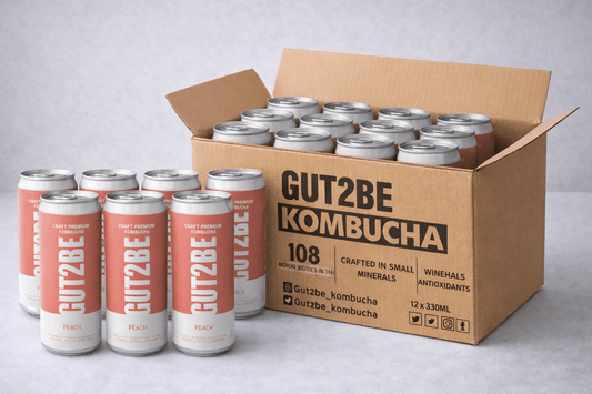 Kombucha Barackkal - 12x330 ml - es készlet - GUT2BE HungaryGut2beGUT2BE Hungary