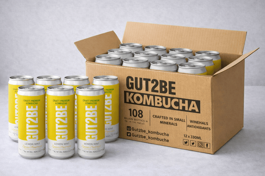Kombucha Citromos és Mentás - 12x330 ml - es készlet - GUT2BE HungaryGUT2BE HungaryGUT2BE Hungary