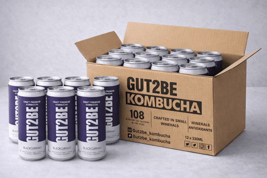 Kombucha fekete ribizlivel - 12x330ml - es készlet - GUT2BE HungaryGut2beGUT2BE Hungary
